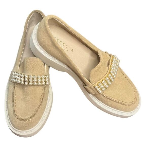 Cecelia New York Rita Platform Loafers in Biege NWOB Size 6 - Picture 4 of 11